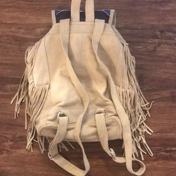 Anthropologie Suede Embroidered Backpack - Picture 4 of 6